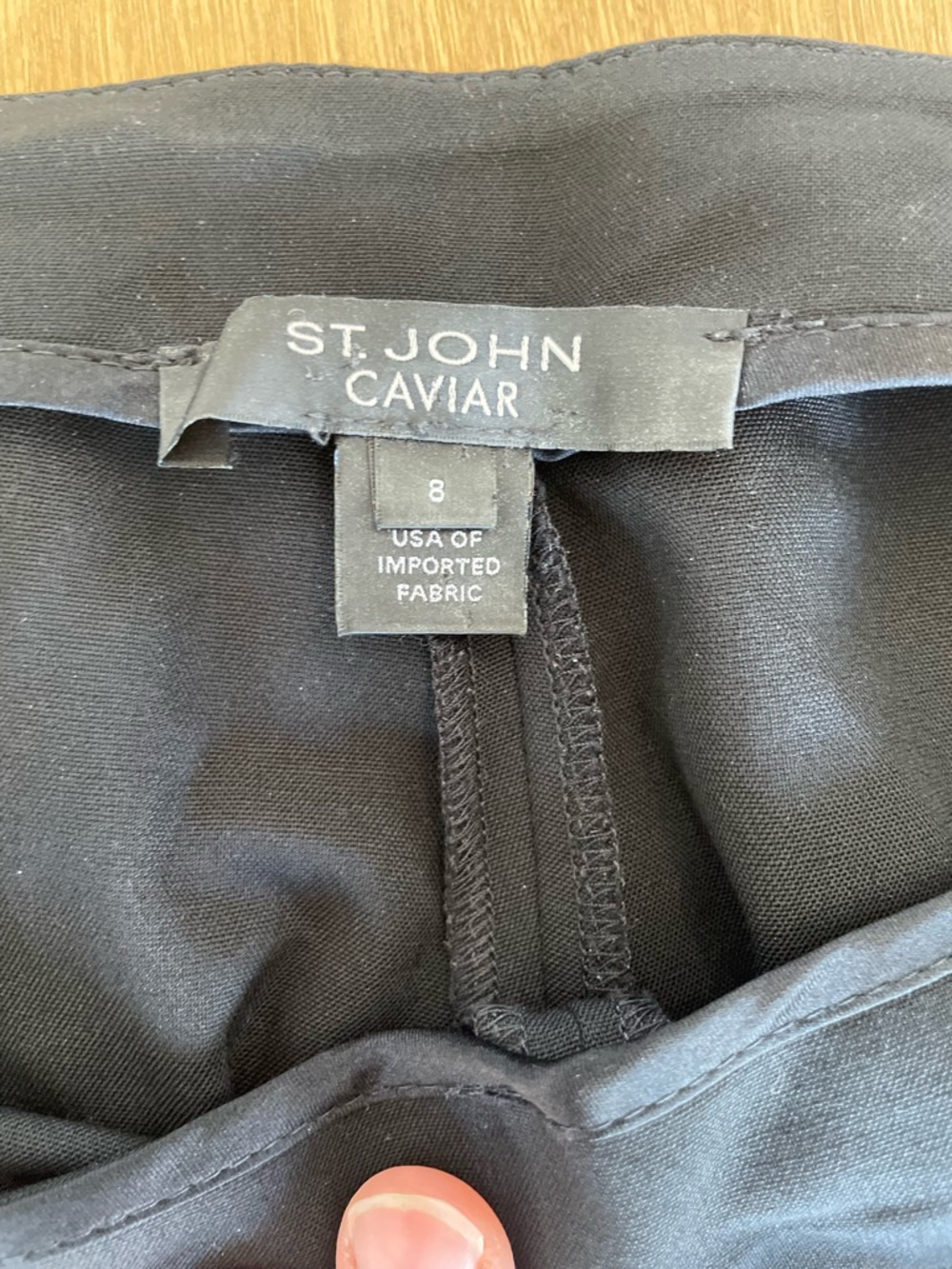 St. John Caviar Black Dress Pants - Picture 2 of 6